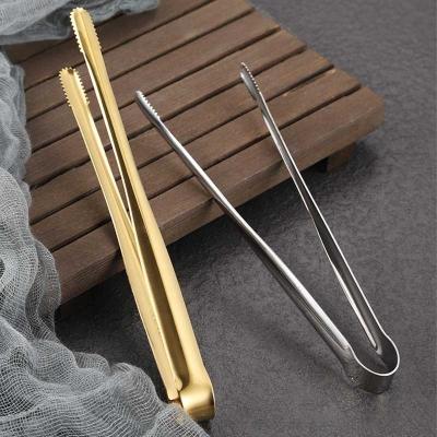 China Polished Thick 304 Stainless Steel Japanese BBQ Grill Food Clip Steak BBQ Korean BBQ Clip for sale