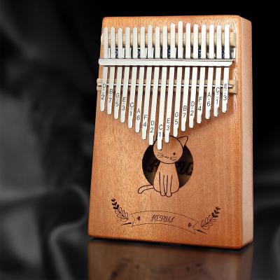 China Wholesale Price PURM 17 Finger Mahogany Master Piano Kalimba Hand Plucked Portable Kalinba Musical Instrument for sale