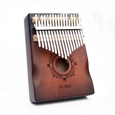 China Wholesale Mahogany Keys Mahogany Portable Kalimba 17 Inch Factory Finger Piano Mahogany Musical Instruments for sale