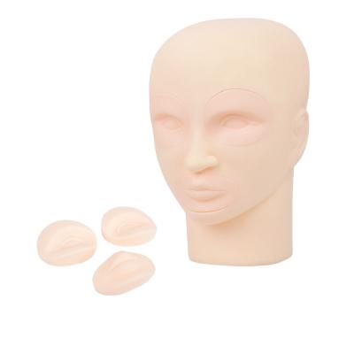 China sustainable & Dismountable Mannequin Replaceable Permanent Main Head Head Eyelash Extension Mannequin Makeup Practice Skin Silicone Mannequin Training Head Dismountable Model for sale