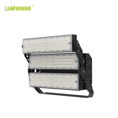 China Outdoor Lighting Aluminum Black Anti-glare High Uniform High Efficiency 3 Modules Can Rotate Waterproof 720W LED High Mast Light For Stadium for sale