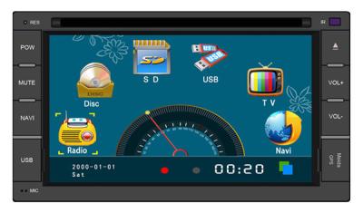 Cina Sistema di navigazione di multimedia dell'automobile di DVD RDS BT GPS RDS con input AUS. in vendita