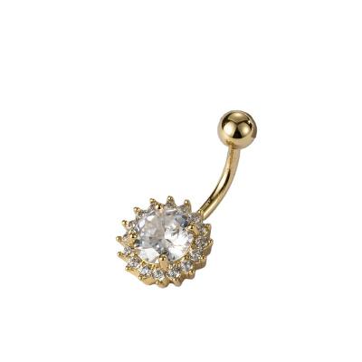 China FASHIONABLE manufacturers direct sale factory direct sale luxury gold sliver plated belly piercing ring for sale