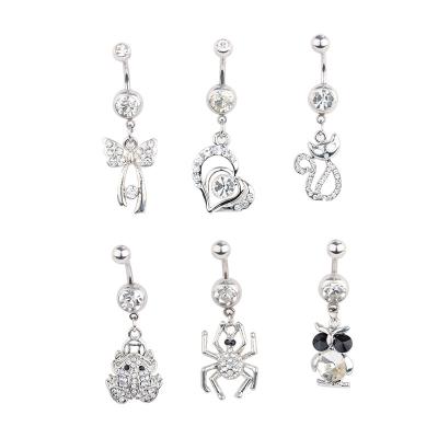 China Steel Piercing Jewelry Ring Animal Belly Button Piercing Navel Spider Navel Surgery Wholesale FASHIONABLE Clasp for sale