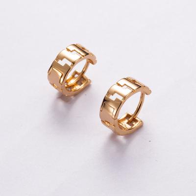 China Niche Korean Style Design Personality Vintage Fashion Gold Plated Stud Earrings for sale