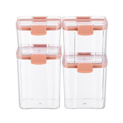 China Freshness Preservation airtight kitchen tall large plastic dry food container storage box set for sale