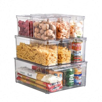 China Freshness Preservation Refrigerator Organizer Bpa Free Narrow Clear Plastic Fridge Organizers for sale