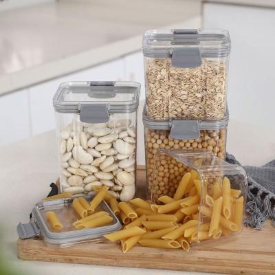 China Freshness Preservation airtight kitchen tall large plastic dry food container storage box set for sale