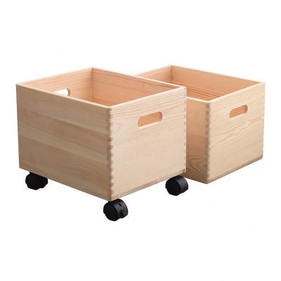 China Handmade Natural Wooden Wood Slide Box With Sliding Lid Luxury Wooden Box Basket Box With Handle for sale