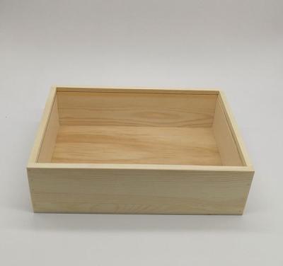 China Handmade Advanced Wood Box With Lid  Packaging Wood Crafts, Wooden Slide Top  Boxe  Jewelry Box for sale