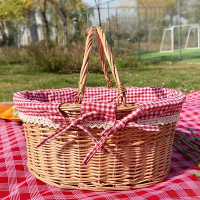 China Sustainable High Quality Cheap Storage Rattan Wicker Willow Basket for sale