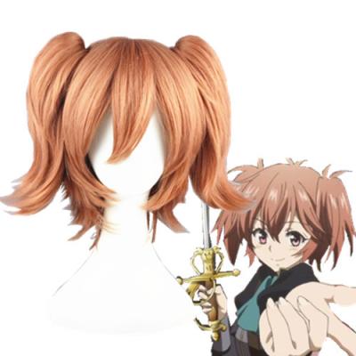 China Akuma 32cm Short Wholesale Straight No Riddle Anime Ponytails Cosplay Pink Mixed Wigs - Ichinose for sale