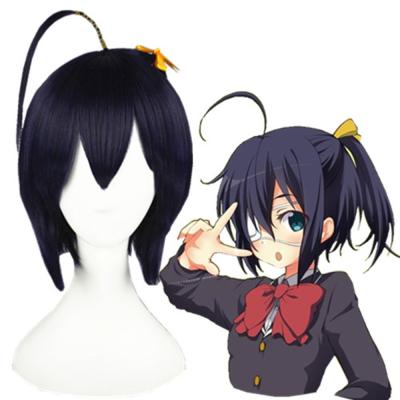 China Straight Short Purple Hair Takanashi Rikka Cosplay Costume Wig Wig Synthetic Anime Cosplay Wig 35cm for sale