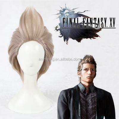 China Straight 35cm Final Fantasy 15 Cosplay Ignis Scientia Wig Anime Cosplay Hair Short Flaxen Wig CS-326D for sale