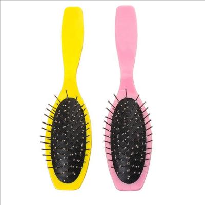 China Wig Combs Wholesale Professional Multi Colors Logo Salon Plastic Steel Needle Custom Made Wig Combs Hair Brush for sale