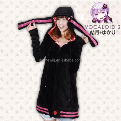 China VOCALOID 3 Cotton Girls Hooded Cloak Anime Cosplay Costumes Yuzuki Yukari Costume Japanese for sale