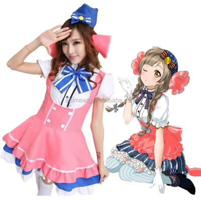 China Wholesale Pink Love Live Candy Lolita Dress Kotori Minami Anime Cosplay Costume Uniform Cloth TR004 for sale