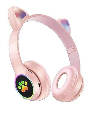 China Wholesale Cat Headset Factory Price Headband Earphones High Quality Cat Connection Fashion Wireless Style With LED Light for sale