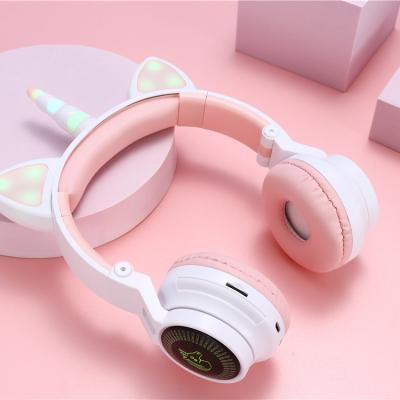 China Super Funny Stereo Headset Headphones Headband Cartoon Gift Game Promotional Headset For Unicorn Kid Wireless Kids Headphone for sale