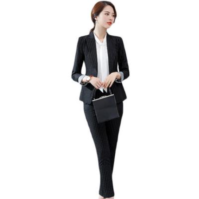 China 2020 Hot Selling Lady Uniform Clothing Women Elegant Business Feminine Blazer Pants Breathable Suits for sale