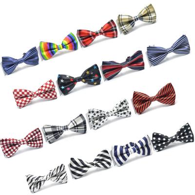 China Wholesale Men's Spotted Wedding Printed Polyester Bowtie Satin Bow Tie Silk Spotted for sale