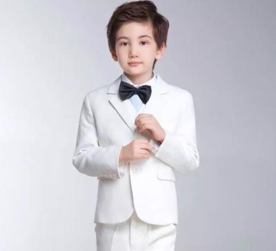 China Wholesale Good Quality Solid Color Boys Casual White Wedding Party Suits Kids Costume for sale