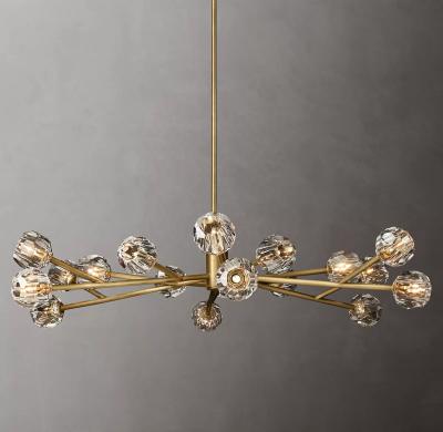 China Round Clear Glass Chandelier 60