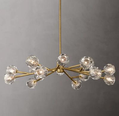 China Round Clear Glass Chandelier 48