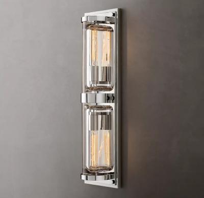 China Modern Sconce New Design Sconce Color Wall Lights Modern Dining Room Clear Glass Linear Silver Living Room for sale