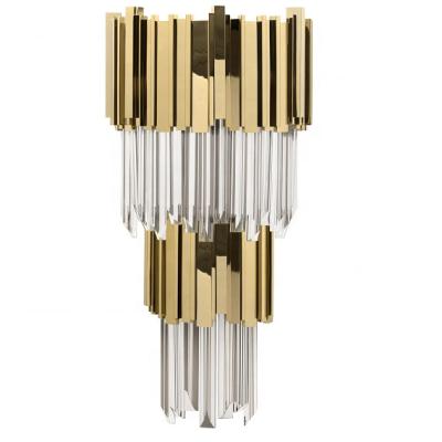 China Modern Post Modern Luxury Minimalist High End Designer Crystal Wall Lamp for sale