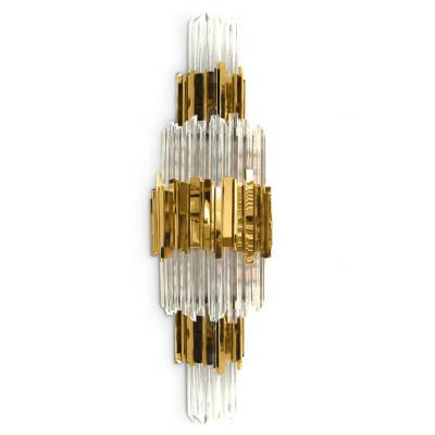 China Modern Luxury Post Modern Minimalist High End Designer Crystal Wall Lamp for sale