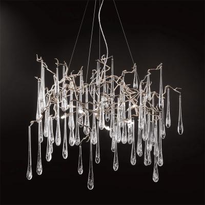 China Traditional Modern Wave Branch Living Room Pendent Light Indoor Bedroom Led Hanging Light Modern Luxury Chandeliers for sale