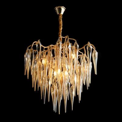 China Traditional Modern Crystal Luxury Indoor Post Living Room Bedroom Pendant Light Brass Italian Led Hanging Chandelier for sale