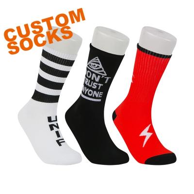 China Raylon 115 Tube Skate Breathable Bamboo Sporty Black White Basketball Socks Custom OEM Designer Made Your Own Logo Socks for sale