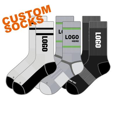 China Breathable rayon socken meias to design your own crew black white basketball sport sock custom made socks logo socks elite for sale