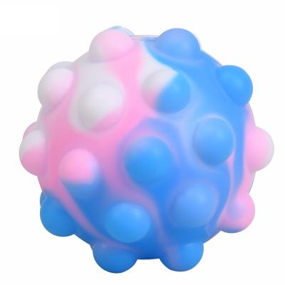 China Relieve Stress Squeeze 3D Silicone Push Ball Colorful Elastic Bouncy Ball Bouncy Person Toys Relaxation Ball Bubble Bouncy Jumper Toy for sale