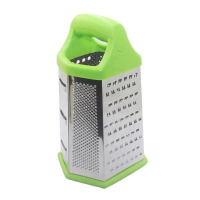 China Multi-Functional Handheld Non-Slip Handheld Removable Food Fruit Stainless Steel Manual Base 6 Stainless Steel Manual Vegetable Cheese Grater for sale