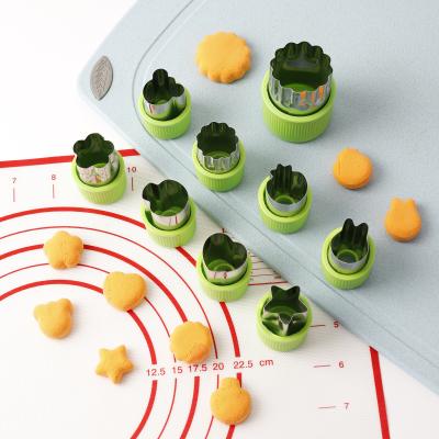 China 9 Set Small Household Kids Toy Vegetable Fruit Cutter Cutting Tools Viable Commercial Educational Manual Food Cutter for sale