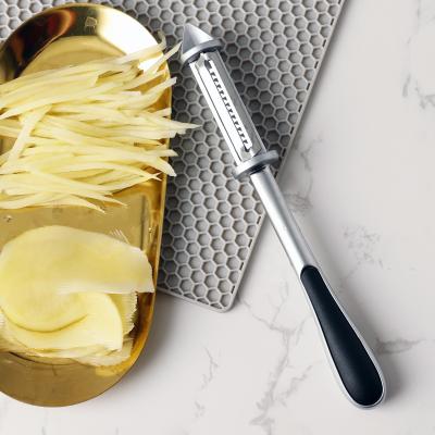 China Fruit Vegetable Lemon Potato Sustainable Home Use Multifunctional Stainless Steel Julienne Kitchen Tools Peeler for sale