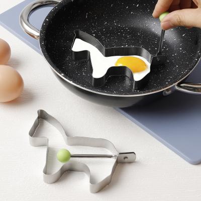 China Wholesale Metal Viable Kitchen Stainless Steel Ss Shape Pony Pancake Maker Mold Diy Ring Fried Egg Maker for sale