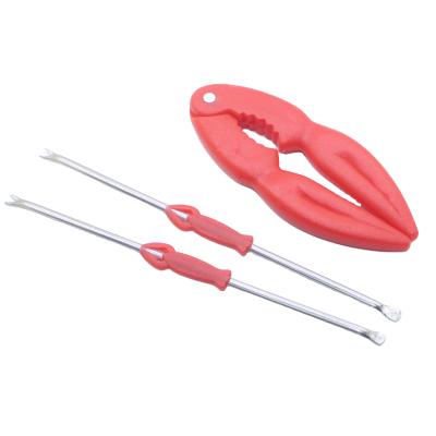 China Cheap Viable Commercial Handheld Kitchen Instruments Price Stainless Steel Portable Food Tongs Seafood Picks Claw and Crab Leg Biscuit Tool for sale