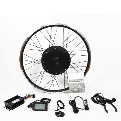 China Hot selling 48v 1000w single wheel hub motor front wheel ebike kit with water proof connector for sale