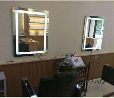 China Special single lighted tide aluminum alloy LED floor mirror creative barber shop hair salon mirror with light for sale