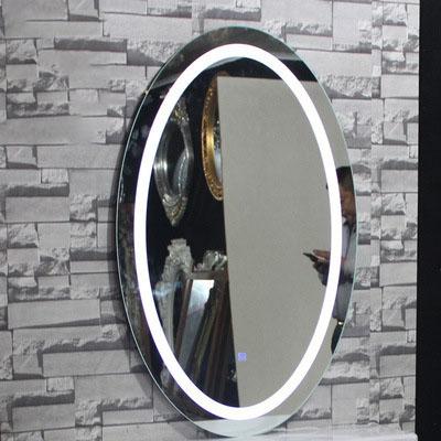 China New Lighted Barber Shop Mirror With LED Lights Hanging Wall Mirror Barber Shop Mirror for sale