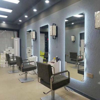 China 2021 Special Hot Selling Single Lighted Hair Salon Mirror Barber Shop Tide Aluminum Alloy LED Floor Mirror With Light for sale