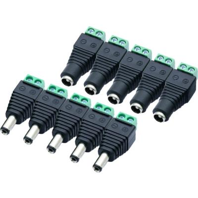 China DC Male - Female DC Terminal Connector 5.5mm x 2.1mm Power Jack Adapter Plug Cable Connector for Monitoring Engineering 5.5mm*2.1mm for sale