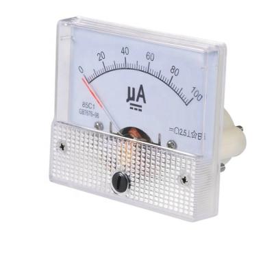 China Micro Analog Ammeter 85C1 DC50uA 100uA 200uA 300uA 500uA Current Indicator DC Ammeter Panel Meter Ammeter 85C1 for sale