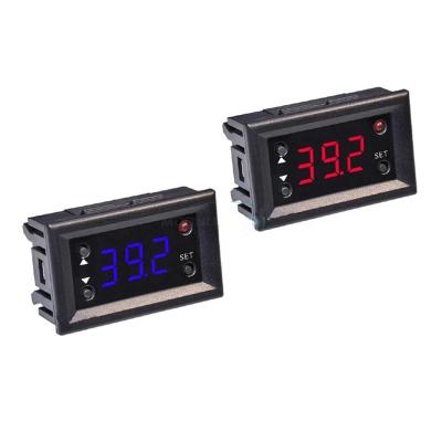 China Digital Thermostat Temperature Control Controller Red Blue Display For W1218 Incubator DC 12V LED 47 x 29 x 33mm for sale