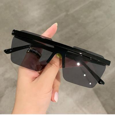 China Fashion Sunglasses Sunway Eyewear Rimless Square Oversized Lenses Shape Custom Sunglasses for sale