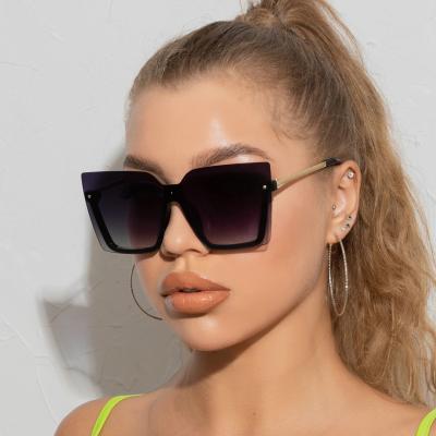 China New Fashion Sunglasses Sunway New Half Rim Oversized Rimless Women Designer Eyewear Sunglasses for sale